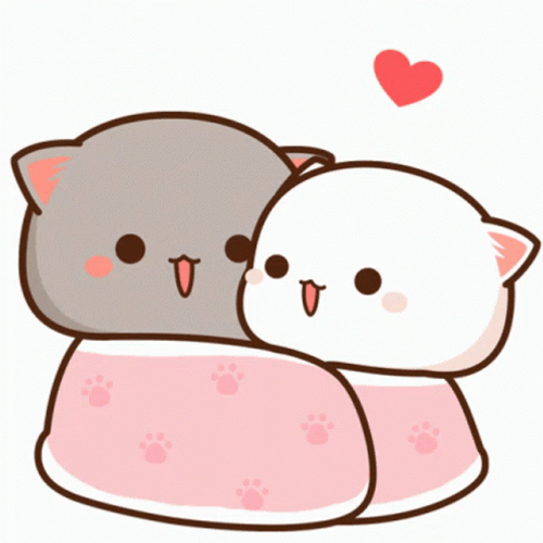 Mochi Cats Blanket Cuddle GIF
