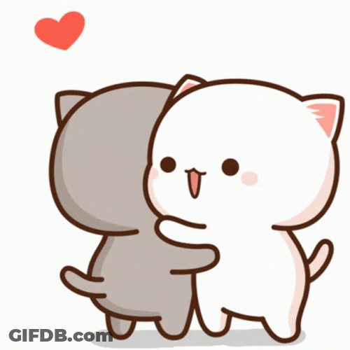 Mochi Cats Super In-Love GIF