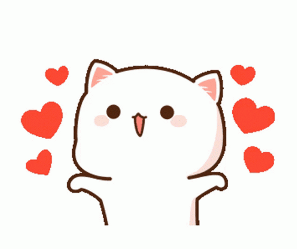 Mochi Morning Kisses Cat GIF