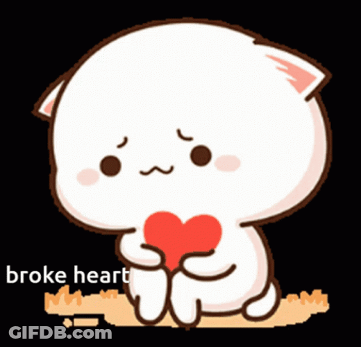 Mochi Peach Alone Heart Is Broke GIF