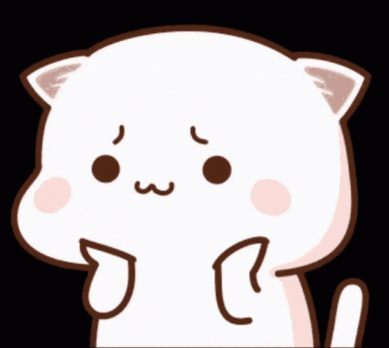 Mochi Peach Cat Cheeks Bounce GIF