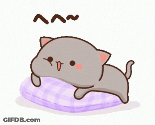 Mochi Peach Cat Chill GIF