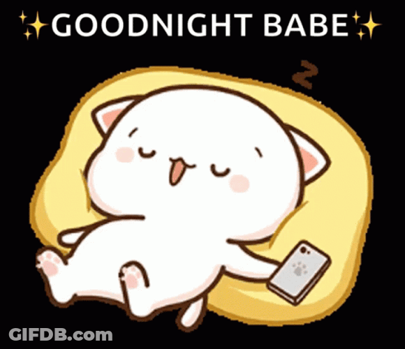 Mochi Peach Cat Sleeping Good Night Babe GIF
