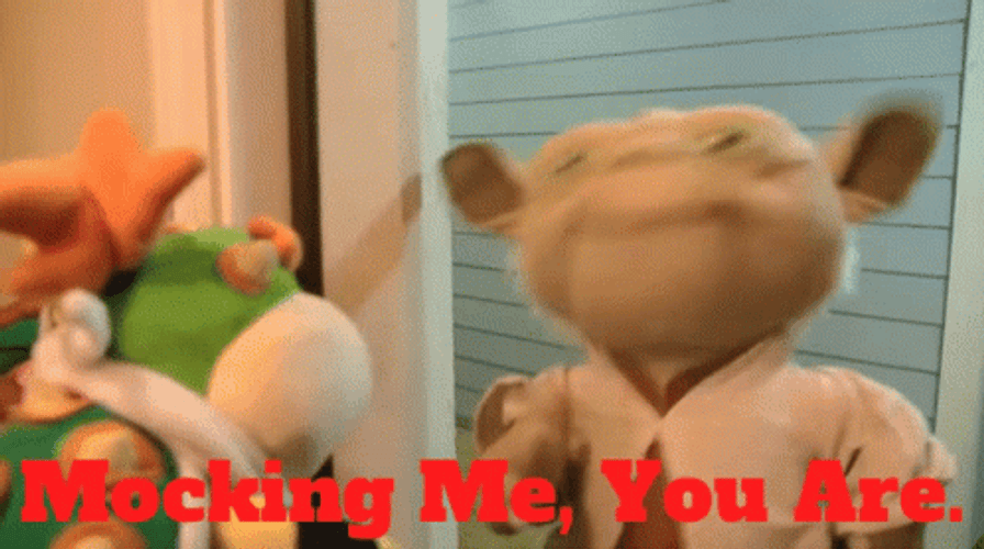Mocking Me You Are Yoda Puppet Parody GIF