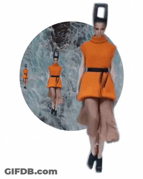 Model Crazy Square Hair GIF