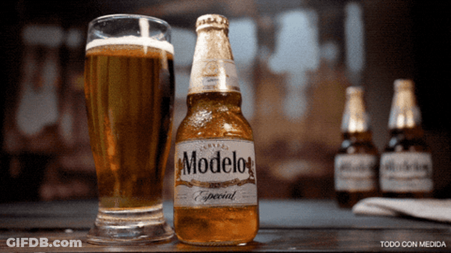 Modelo Special Beer On Full Glass GIF