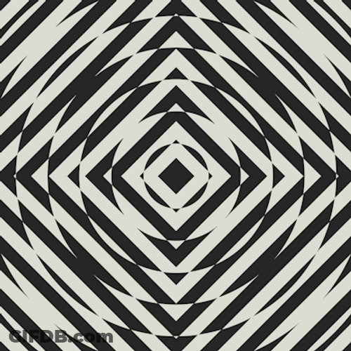 Modern Black And White Linear Spiral Loop GIF