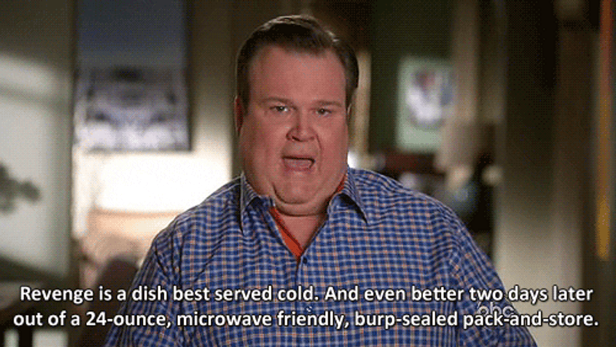 Modern Family Cameron Revenge Quote GIF