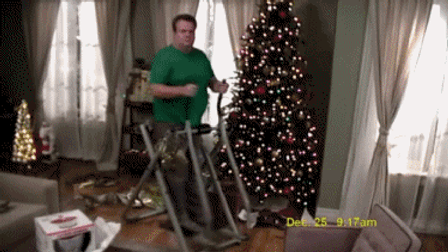 Modern Family Christmas Workout GIF