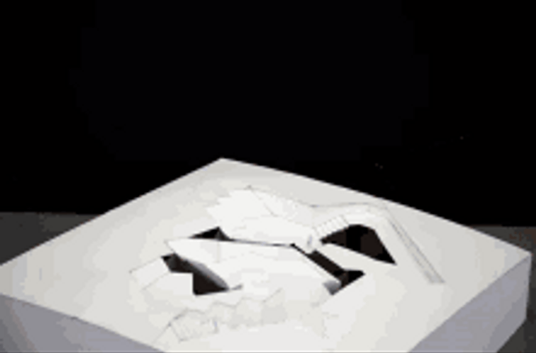 Modern Futuristic Architecture Model GIF