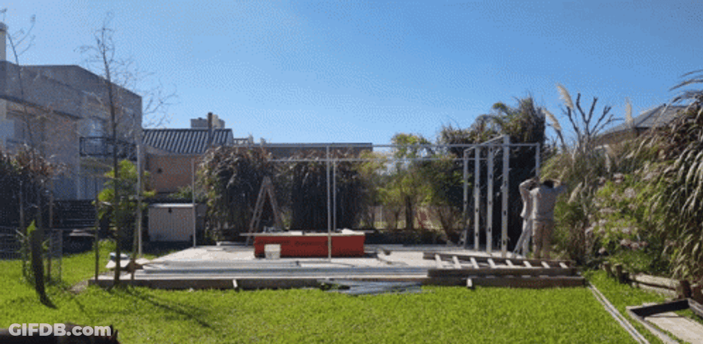 Modern Steel Frame Architecture GIF