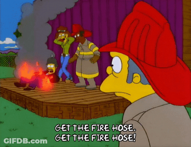 Moe Asking To Get Fire Hose GIF