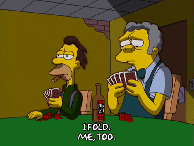 Moe Szyslak Folded In Game Of Cards GIF