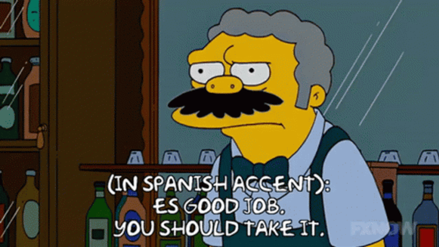 Moe Szyslak Talking In Spanish Accent GIF