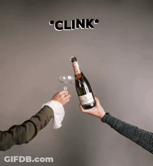 Moët Chandon Happy Birthday Champagne Clink GIF