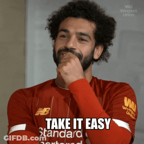 Mohamed Salah Says Take It Easy GIF