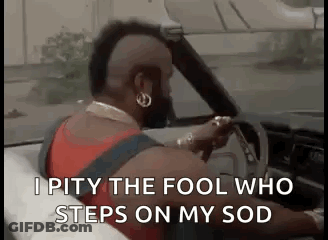 Mohawk Man Driving Says I Pity The Fool Who Steps On My Sod GIF