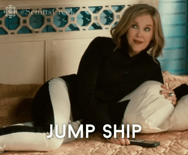 Moira Rose Comfortable In Bed GIF