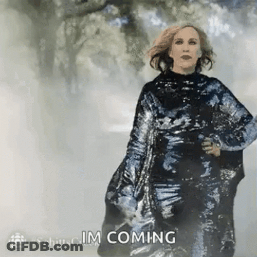 Moira Rose Dramatic Walk GIF