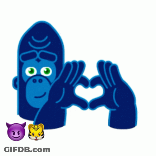 Mojo Jojo Look Alike Heart Hands GIF