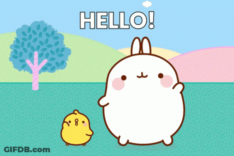 Molang And Piu Piu Greeting GIF