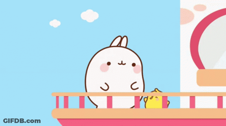 Molang And Piu Piu Leaving GIF