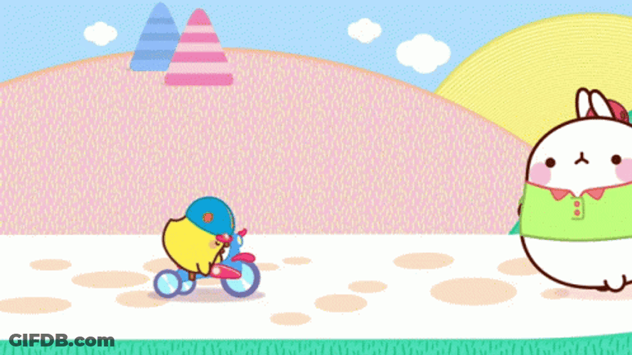 Molang And Piu Piu Meeting Hug GIF