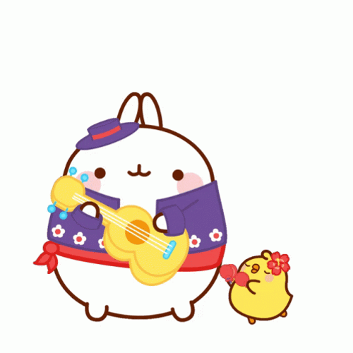 Molang And Piu Piu Performing GIF