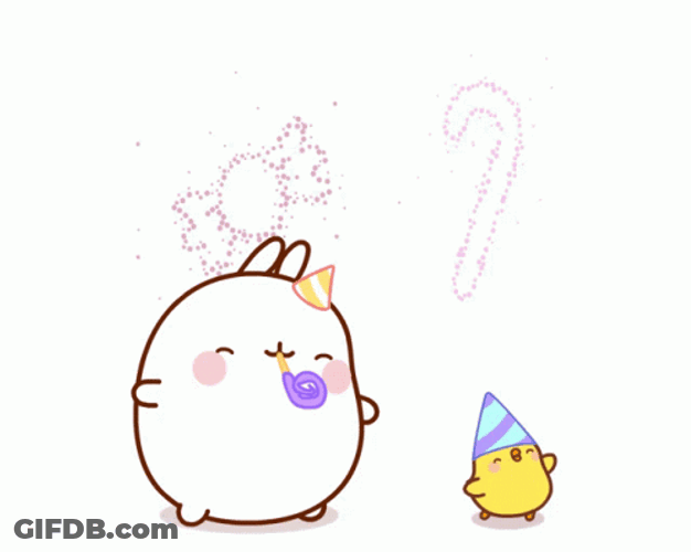 Molang And Piu Piu Popping Candies GIF