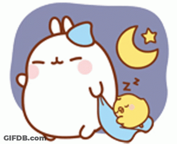 Molang And Piu Piu Sleeping GIF