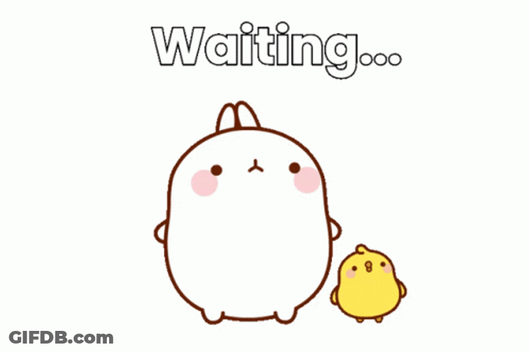 Molang And Piu Piu Waiting GIF