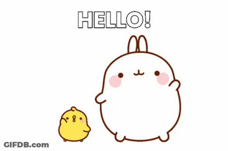 Molang And Piu Piu Waving GIF