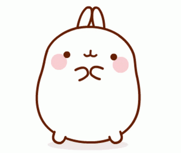 Molang Blow Kiss Hearts GIF