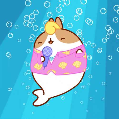 Molang Mermaid Singing GIF