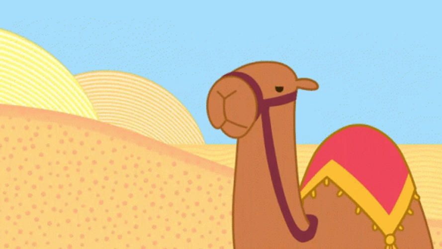 Molang  Piu Piu Camel Yawn GIF