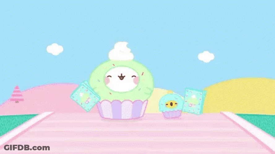 Molang Piu Piu Running GIF