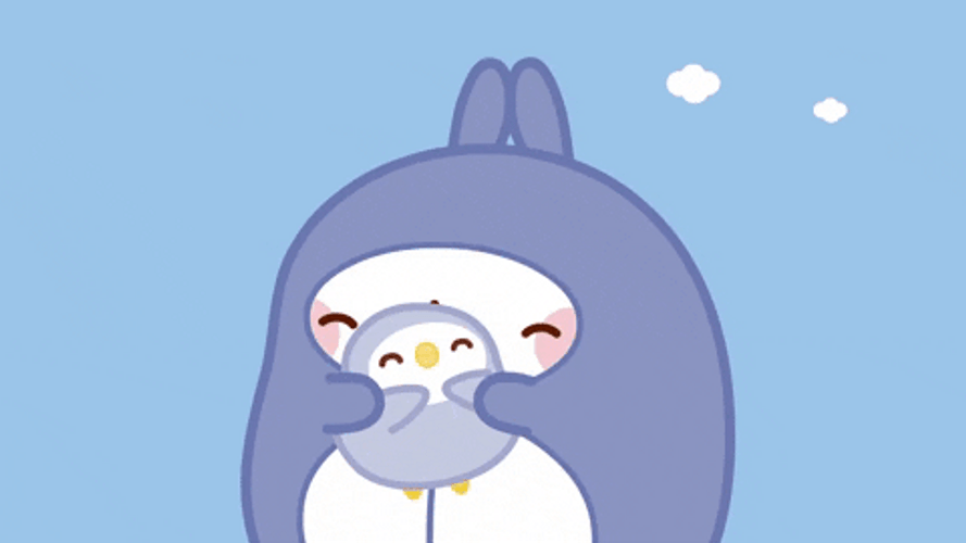Molang Piu Piu Snuggle GIF