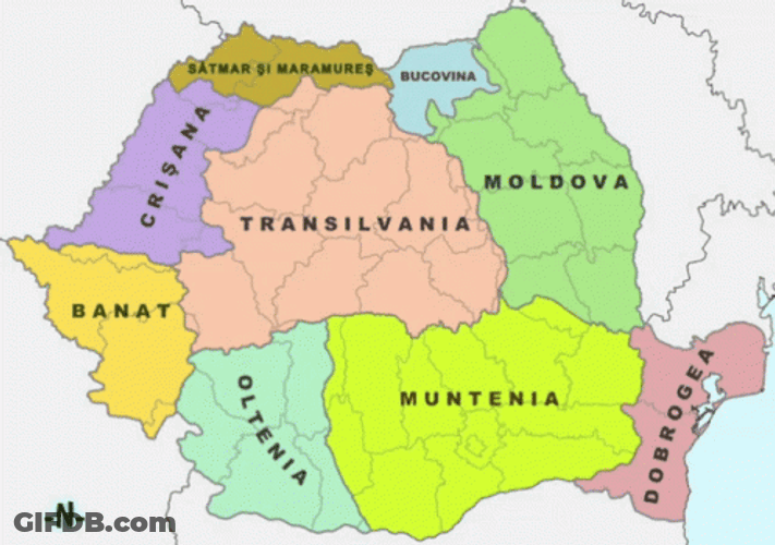 Moldova Transilvania Map Europe GIF