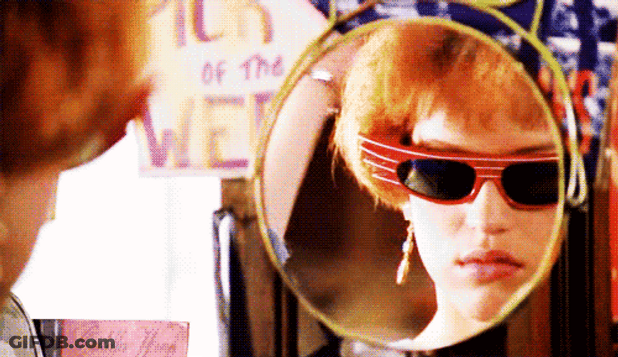 Molly Ringwald In The Mirror GIF