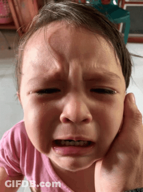 Mom Hand Put In Face Kid Crying GIF