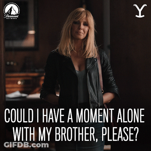 Moment Alone With Brother Beth Dutton GIF