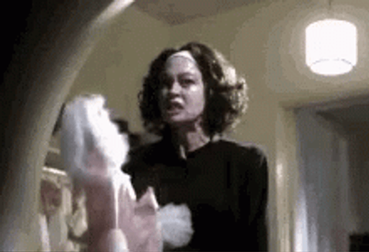 Mommie Dearest Faye Dunaway Shouting GIF