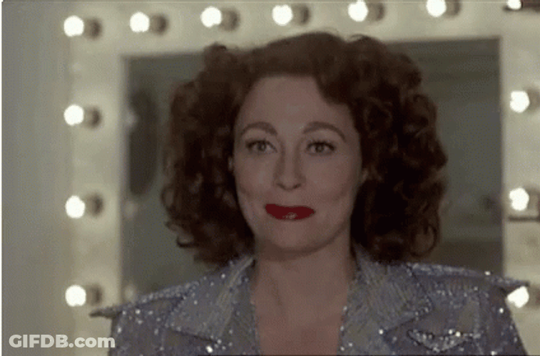 Mommie Dearest Faye Dunaway Vanity Mirror GIF
