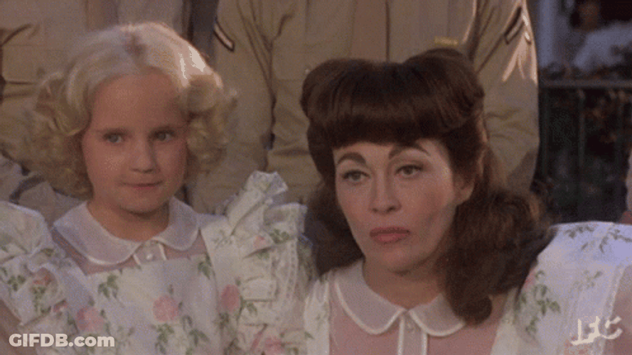 Mommie Dearest Joan Crawford With Kid GIF