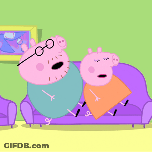 Mommy And Daddy Pig Bed Time Sleep GIF