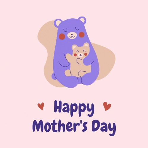 Mommy Bear Animation Happy Mother Day GIF