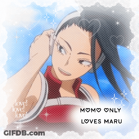 Momo Only Loves Maru Written On Picture GIF