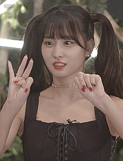 Momo Twice Counting Fingers GIF