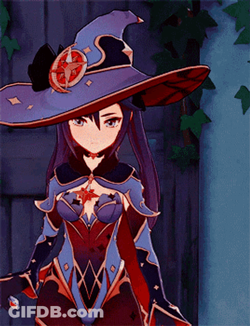 Mona Girl Anime Shaking Wallet GIF