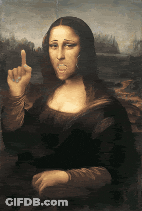 Mona Lisa I Don't Think So GIF